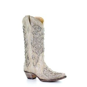 Corral Glitter Inlay with Crystals Wedding boots